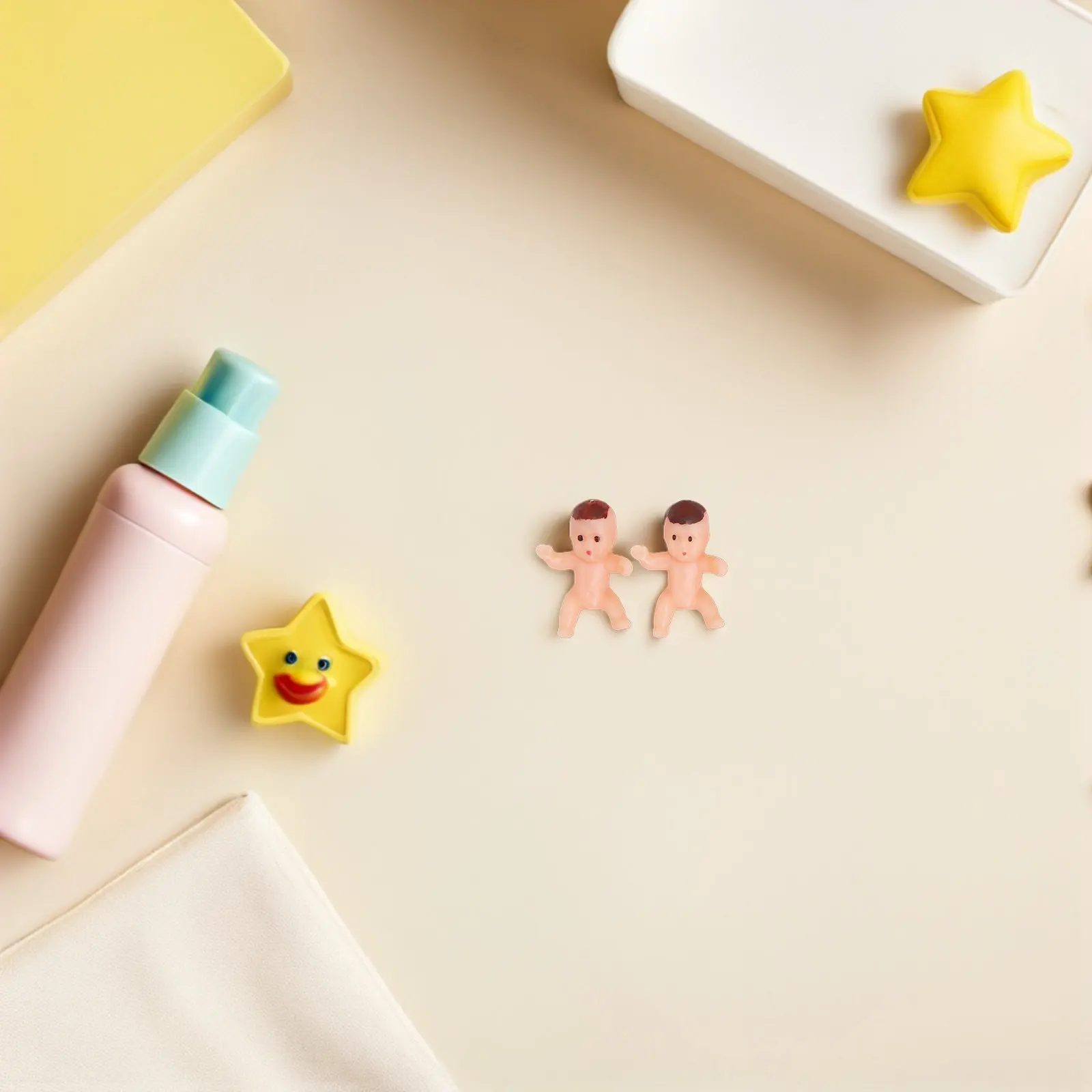 150Pcs Baby Shower Supplies Mini Plastic Babies Color Designs Party Favors Ice Cube Game Prizes Baby Shower Table Decorations