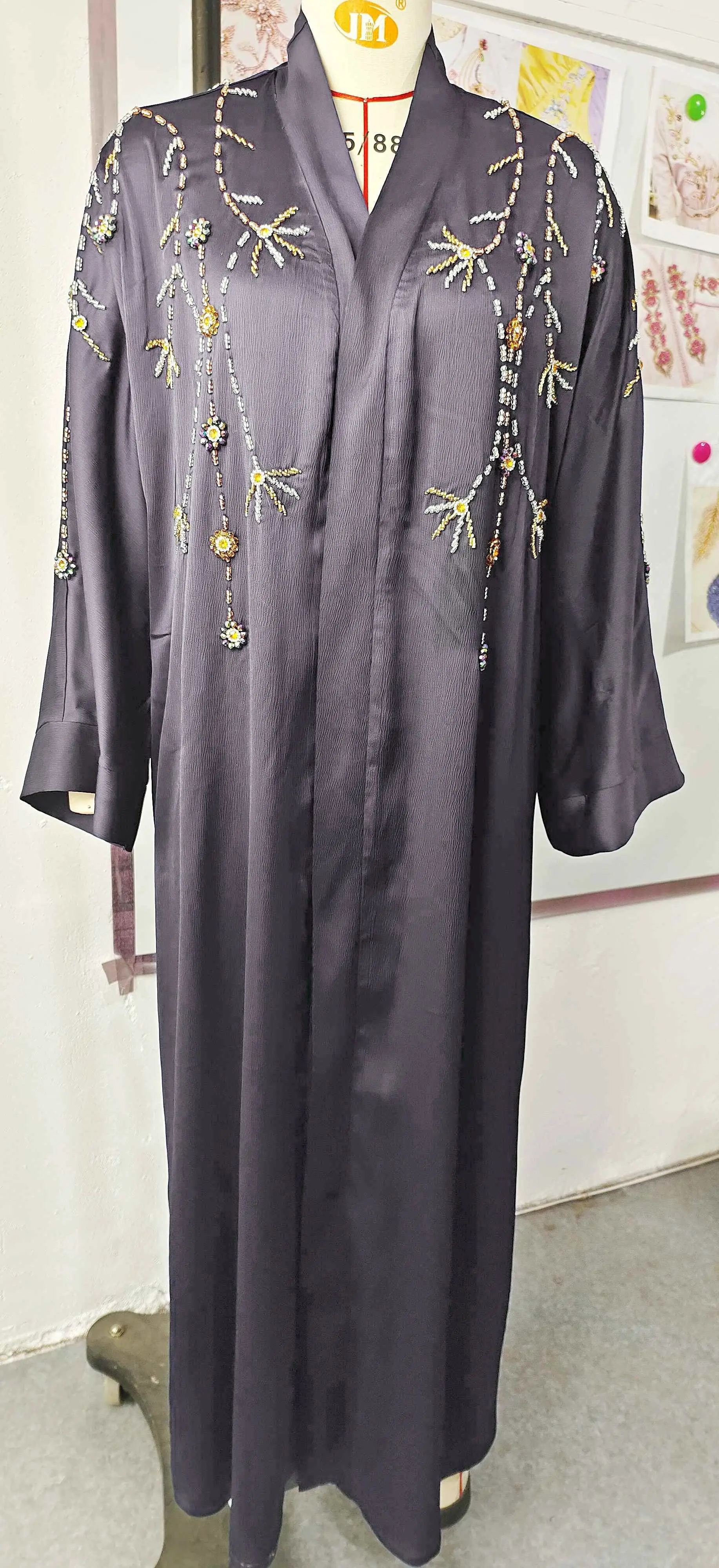 아바야 드레스 여성 파티 드레스 가디건 로브 이드 무슬림 두바이 다이아몬드 오픈 아바야 카프탄 베스티도스 잘라비야 라마단 모로코