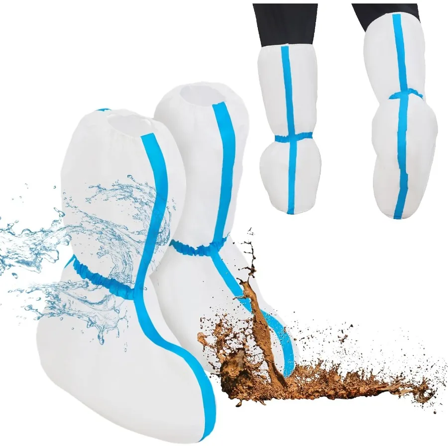 

ETERNA, 10 пар одноразовых водонепроницаемых бахил, 19 дюймов, ExtraTall, один размер, подходит для большинства, устойчивых к брызгам, для защиты от дождя и опасности