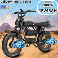 Electric Bicycle 2000W Dual Motor 48V45AH Dual Battery All-terrain Ebike Off-road Motorcycle Adult 20*4.0 Fat Tire Electric Bike