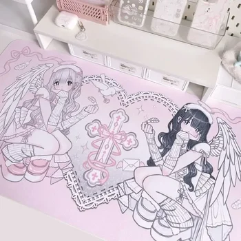ใหม่Insน่ารักสองหยวนAnimationสาวแผ่นรองเมาส์กันน้ําสกปรกหนาธุรกิจโต๊ะคอมพิวเตอร์สํานักงานMat Universal