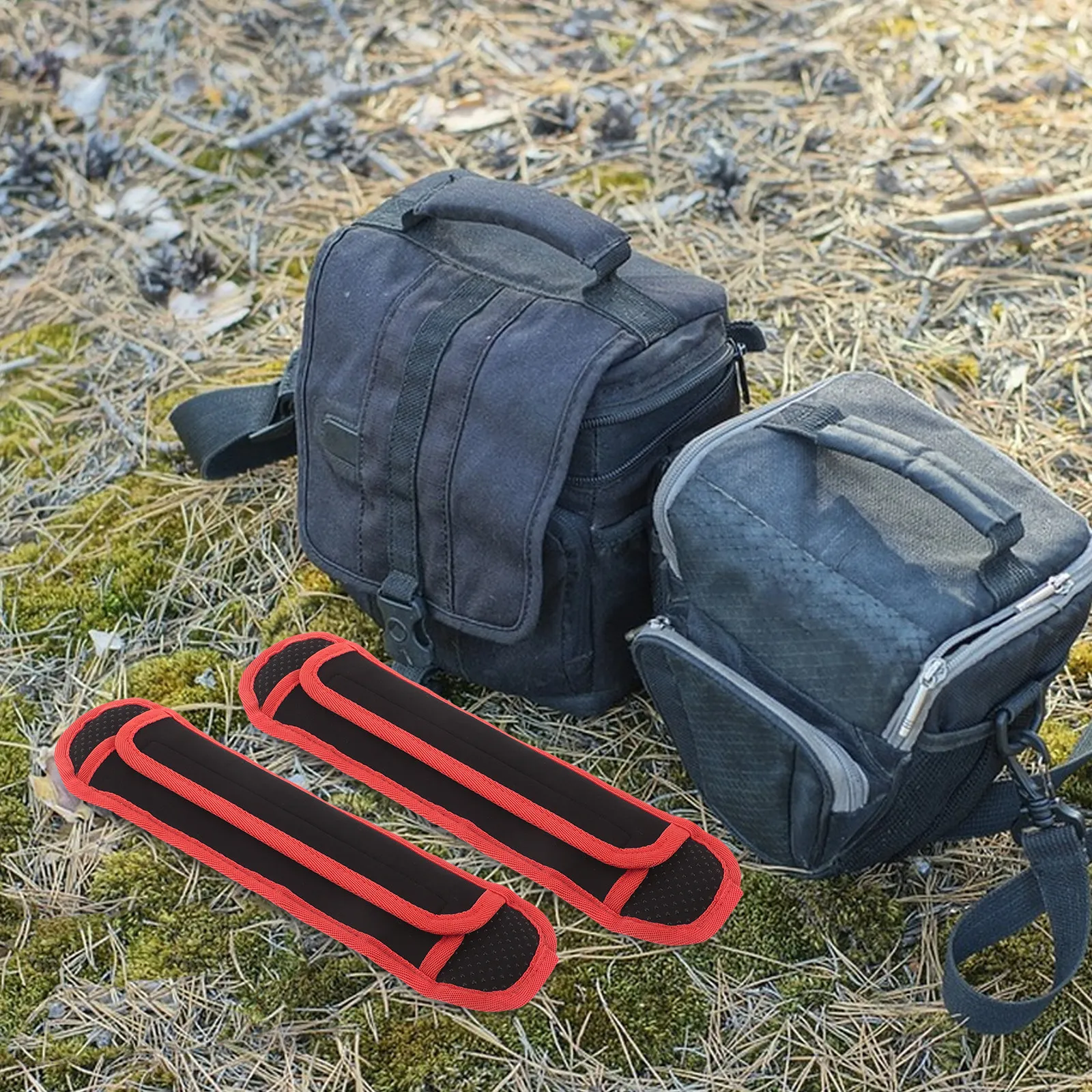 2Pcs Universal Shoulder Pad Detachable Breathable Non-Slip Thick Soft Shoulder Strap Cushion for Travel Hiking Backpack