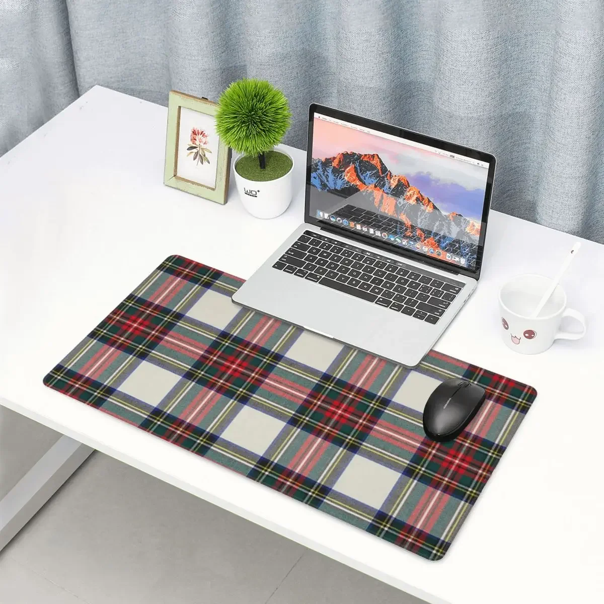 Large Mouse Pad Stewart Dress Scottish Tartan Gamer PC Laptop Mats Keyboard Carpet Computer Gaming Office Accessories Desk Mat