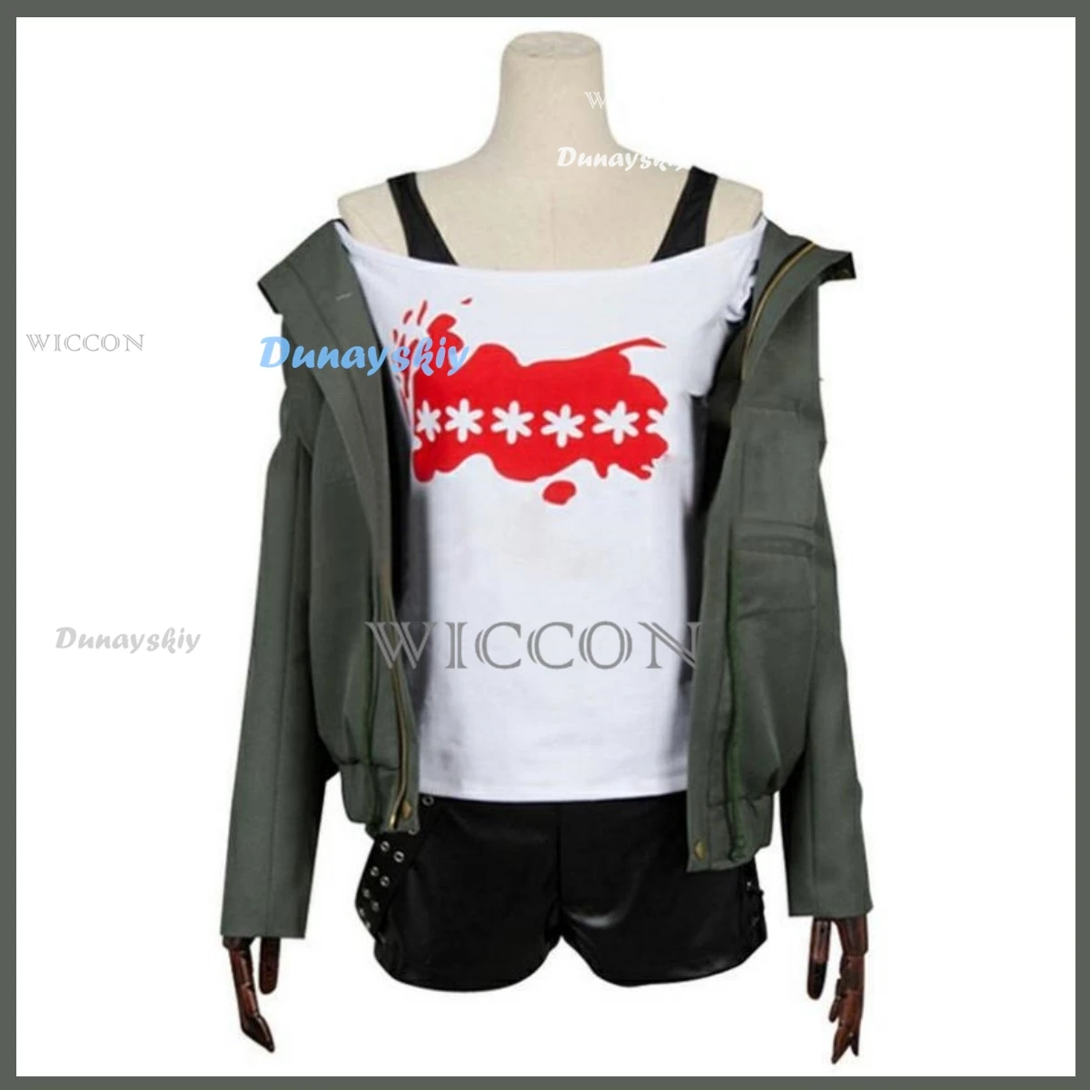 Game Persona 5 Futaba Sakura Cosplay Costume Wig Woman Halloween Party Full Set Casual Coat Jacket Earphone P5 Uniform Suit