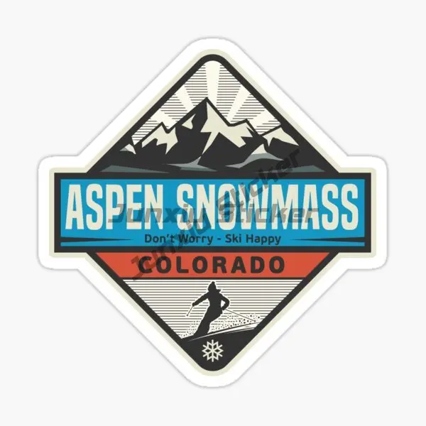 COLORADO ASPEN SNOWMASS Ski Resort Car Sticker Vinyl Self-adhesive Waterproof Decorative Accessory Laptop Helmet DecorativeDecal