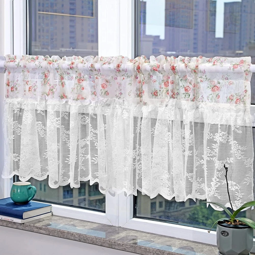 2PCS Tulle Sheer Voile with window curtains for Home Window Sliding Door Easy to Hang 3001