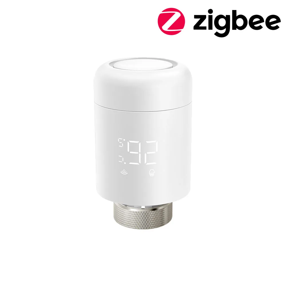 AVATTO Tuya 1-6PCS Zigbee TRV Radiator Actuator Klep Thermostatische Radiatorkraan Temperatuurregelaar Voor Alexa Google thuis