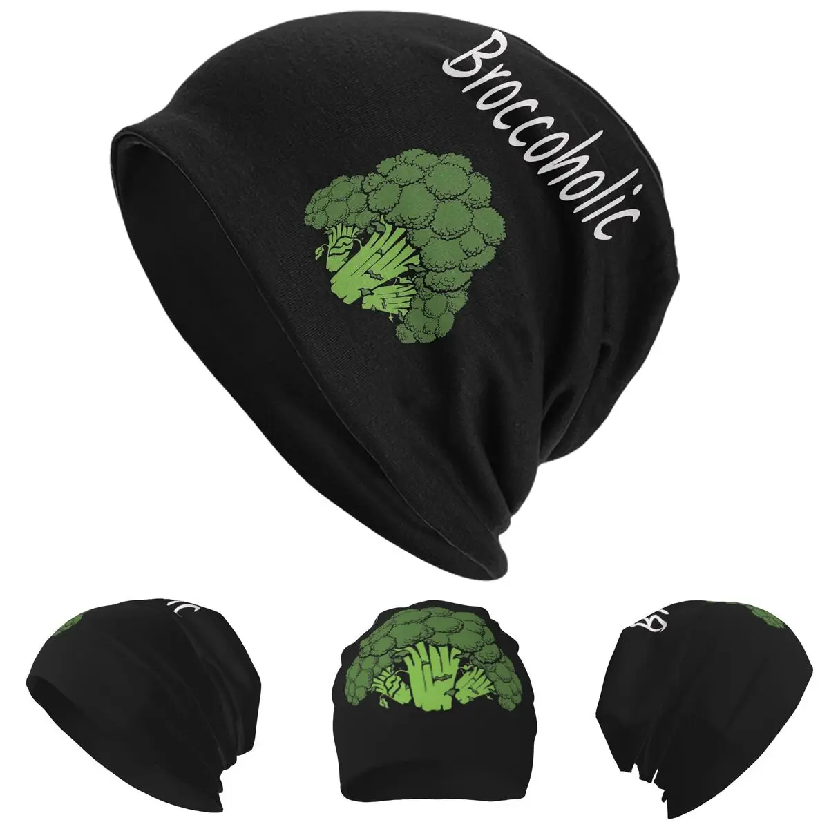 

Свежие необработанные брокколи (2) шапки Skullies, шапки, теплая осенне-зимняя уличная шапка, вязаные шапки с капюшоном для взрослых унисекс