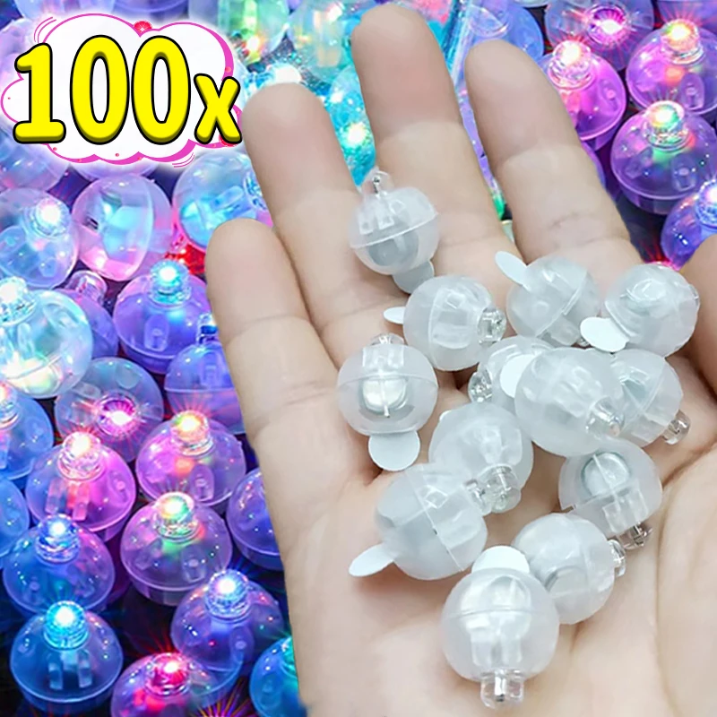 100/10pcs Mini LED Ballon Licht bunte Blitz leuchtende Tumbler Ball Lampen Laterne Lichter Weihnachten Hochzeits feier Dekoration