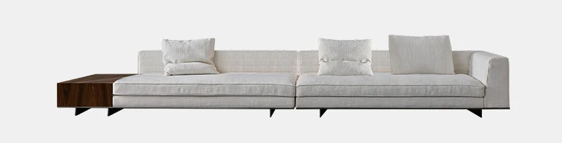 Italian minimalist corner fabric sofa modern simplicity