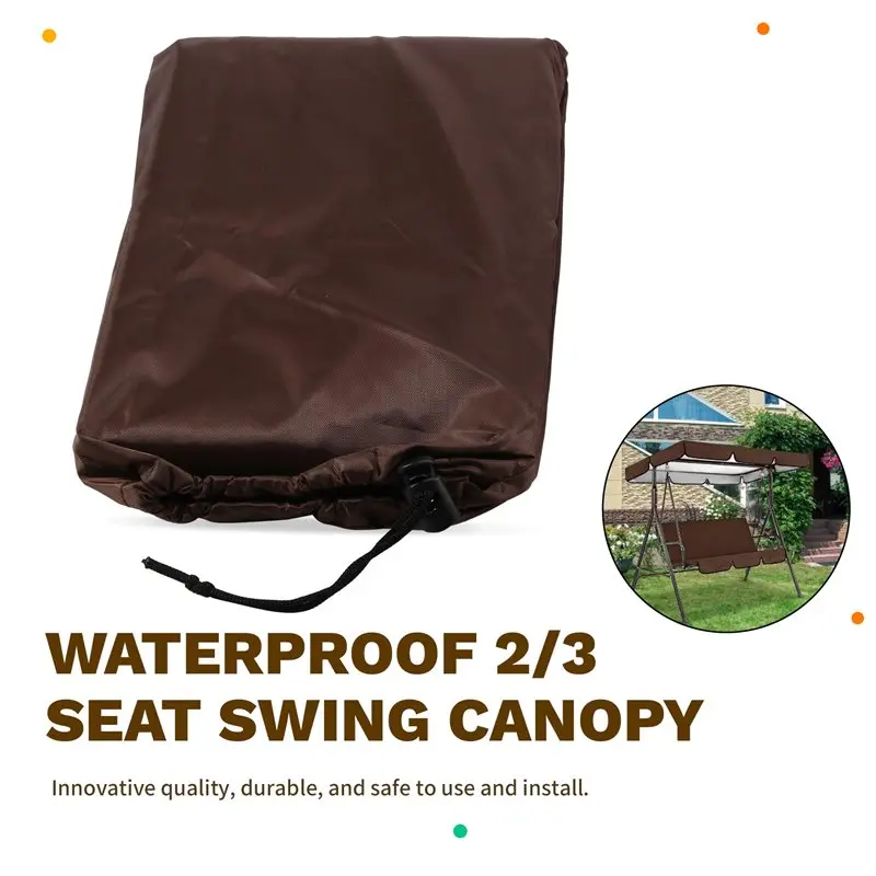 2025 Trend Canopy Cover For Outdoor Patio/Porch Swing Chairs-Waterproof Replacement For 2/3 Seat Sunshade Design