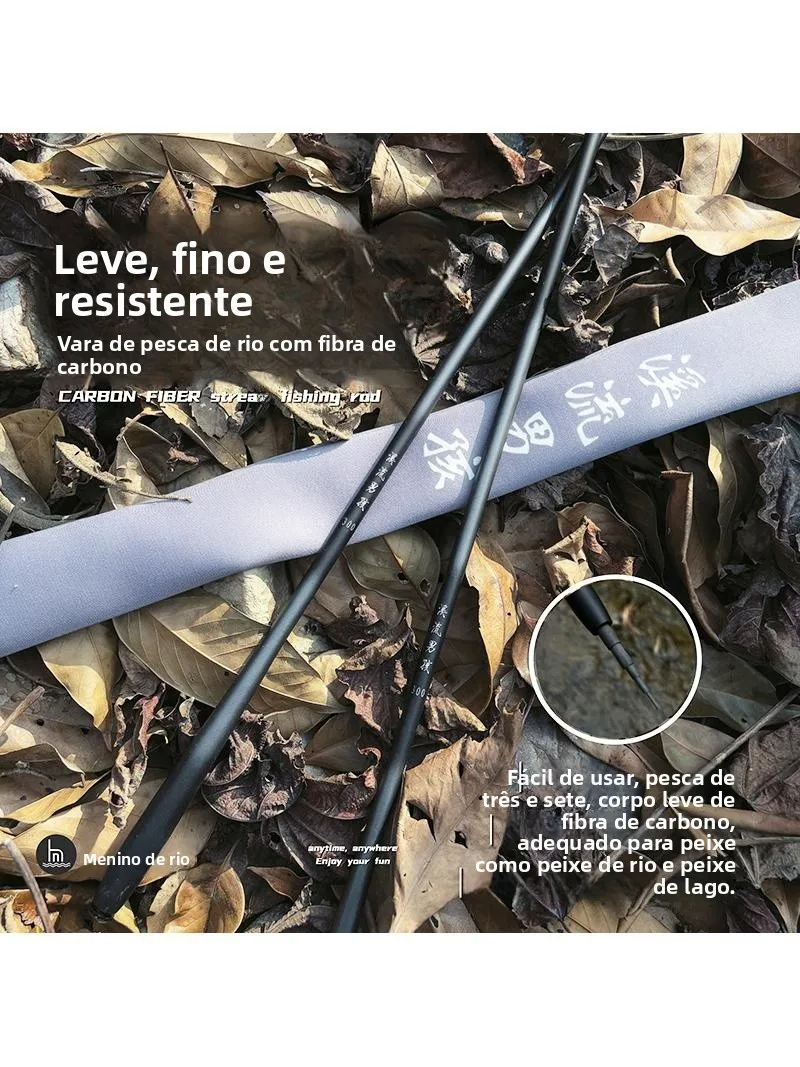 便利な携帯用カーボンストリームロッド37チューニング小型オブジェクトハンドロッド超軽量超極細ショートセクションワイルドフィッシングロッドエイトパブリック