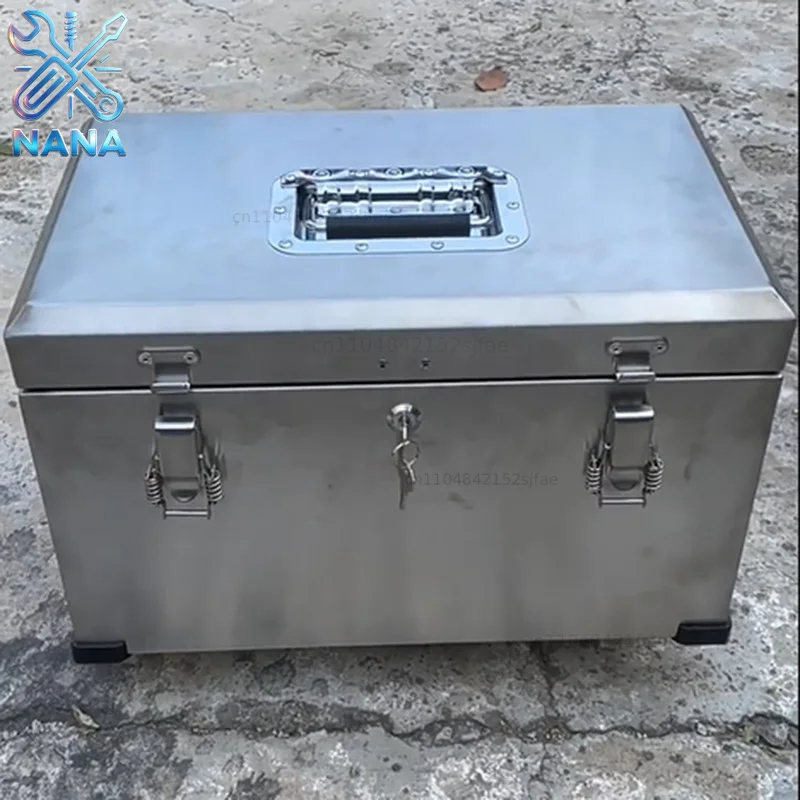 Large Tool Case Stainless Steel Organizer Suitcase Multifunctional Folding Toolbox Electrician Complete Waterproof Hard Case