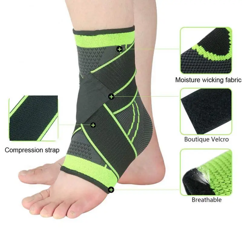 1pcs Compression Ankle Support Football Volletball Sport Anklet Support Breathable Ankle Braces Tobillera Orthosis Ankle