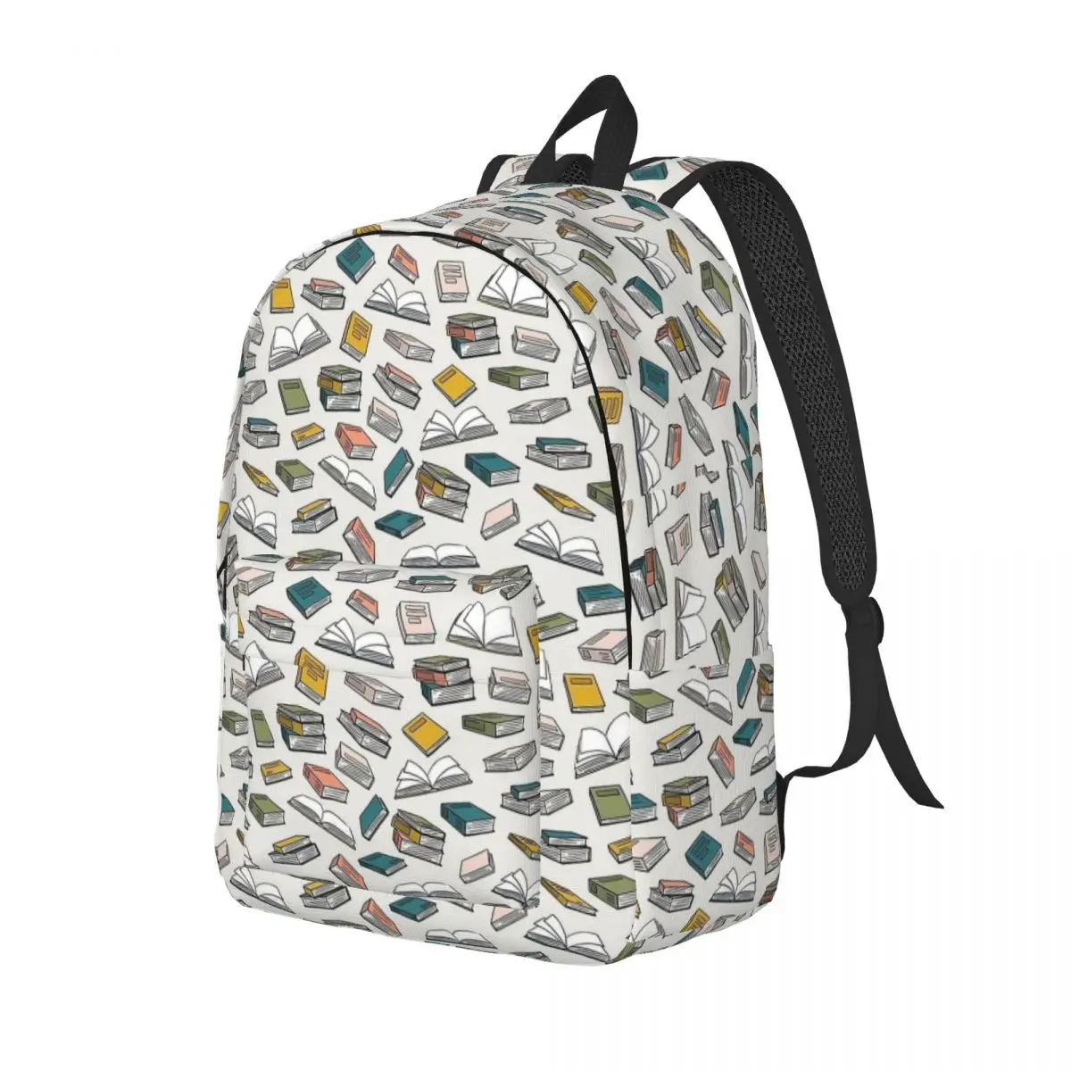 All The Books - Back To School - Book Lover Construction Truck Student School Bookbag Canvas Daypack Middle High College Hiking