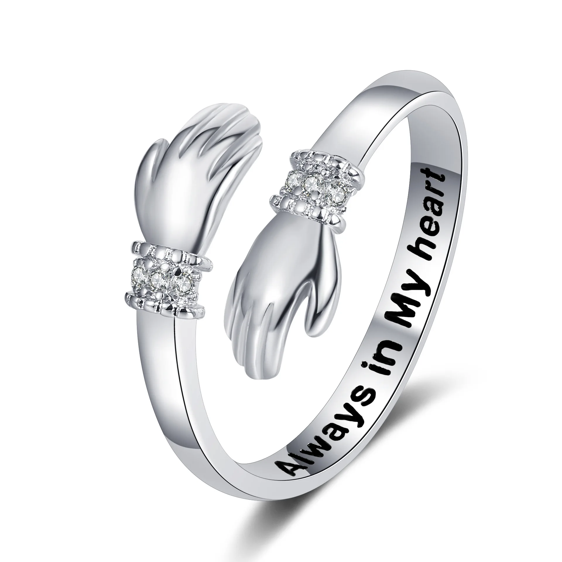 Women's Adjustable Hug Ring, Creative Love Design