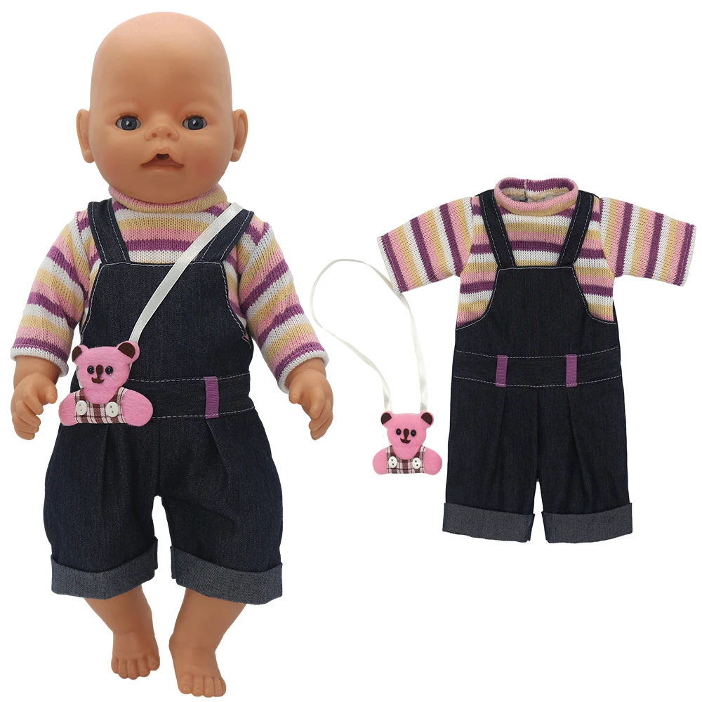 fit 17 inch Baby Doll Clothes For 40cm Girl Doll Toys Outfits Children Toys Dress