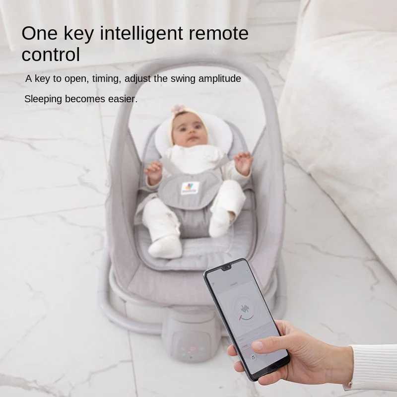 Bluetooth Music Baby Sleep Rocking Recliner, Smart Remote Control Electric Rocking Chair for Baby, Comfort Baby Cradles Chairs