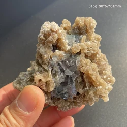 Natural Raw Stone Yaogang Xian Fluorite Crystal Cluster Mineral Specimen Quartz Rock Home Decoration Gift Healing