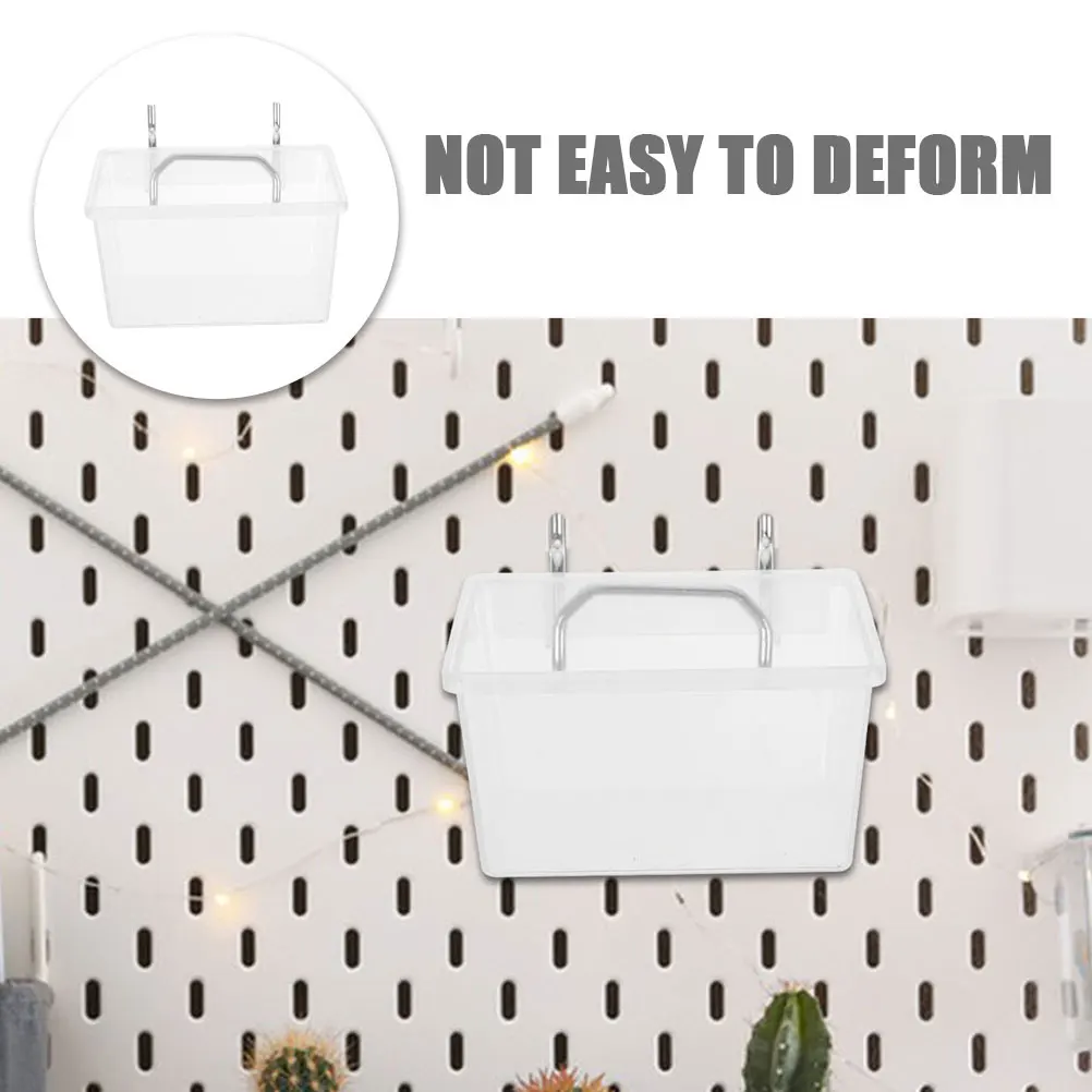 3 Pcs Pegboard Storage Box Thickened Square Hole Tool Organizer Bins Nuts Bolts Multicolor Plastic Craft