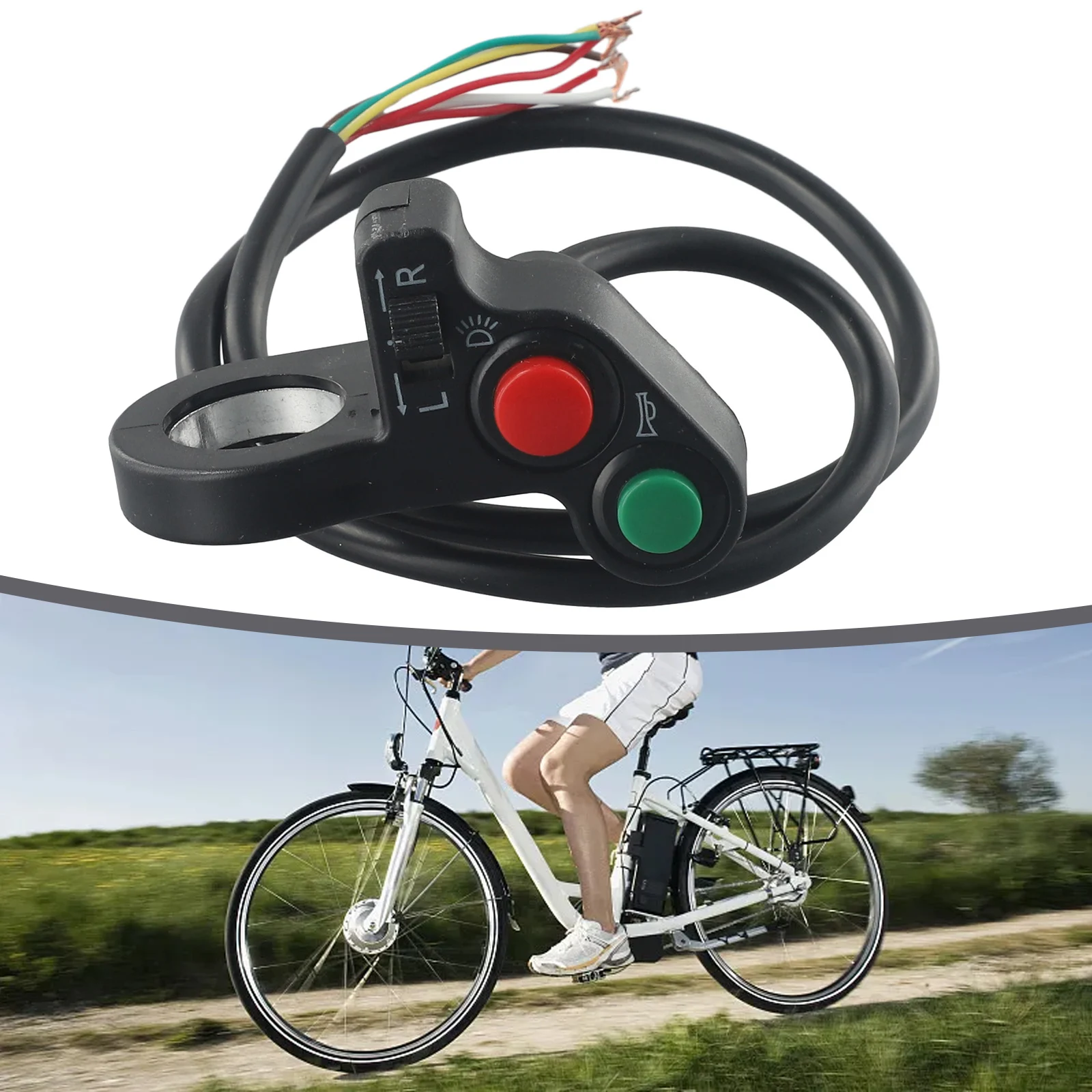 Cycling Switch Cable Power Switch Three function Vehicle Accessories Scooter Electric Headlight Switch Electric Bicycles