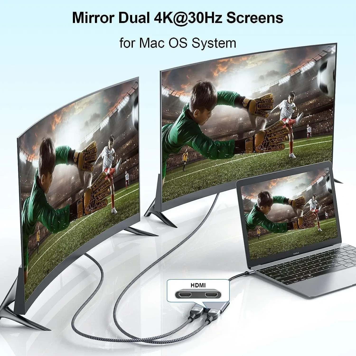 Usb c para duplo 4k hd display adaptador tipo c para hdmi-conversor compatível monitor estendido para hp lenovo thunderbolt3/4 portátil
