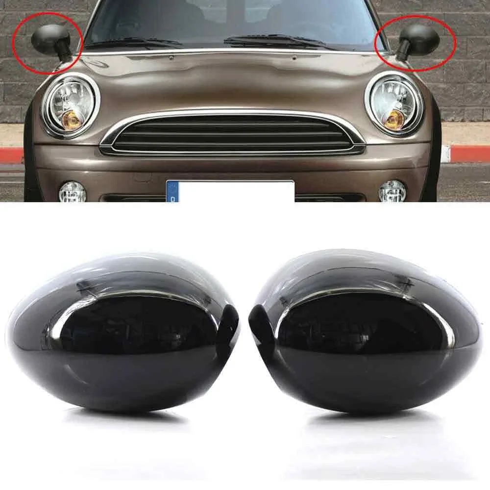 For BMW Mini Cooper R55 R56 R57 R58 R59 R60 R61 1 Pair Rear View Mirror Cover Side Mirror Shell Replacement Rearview Mirror Cove