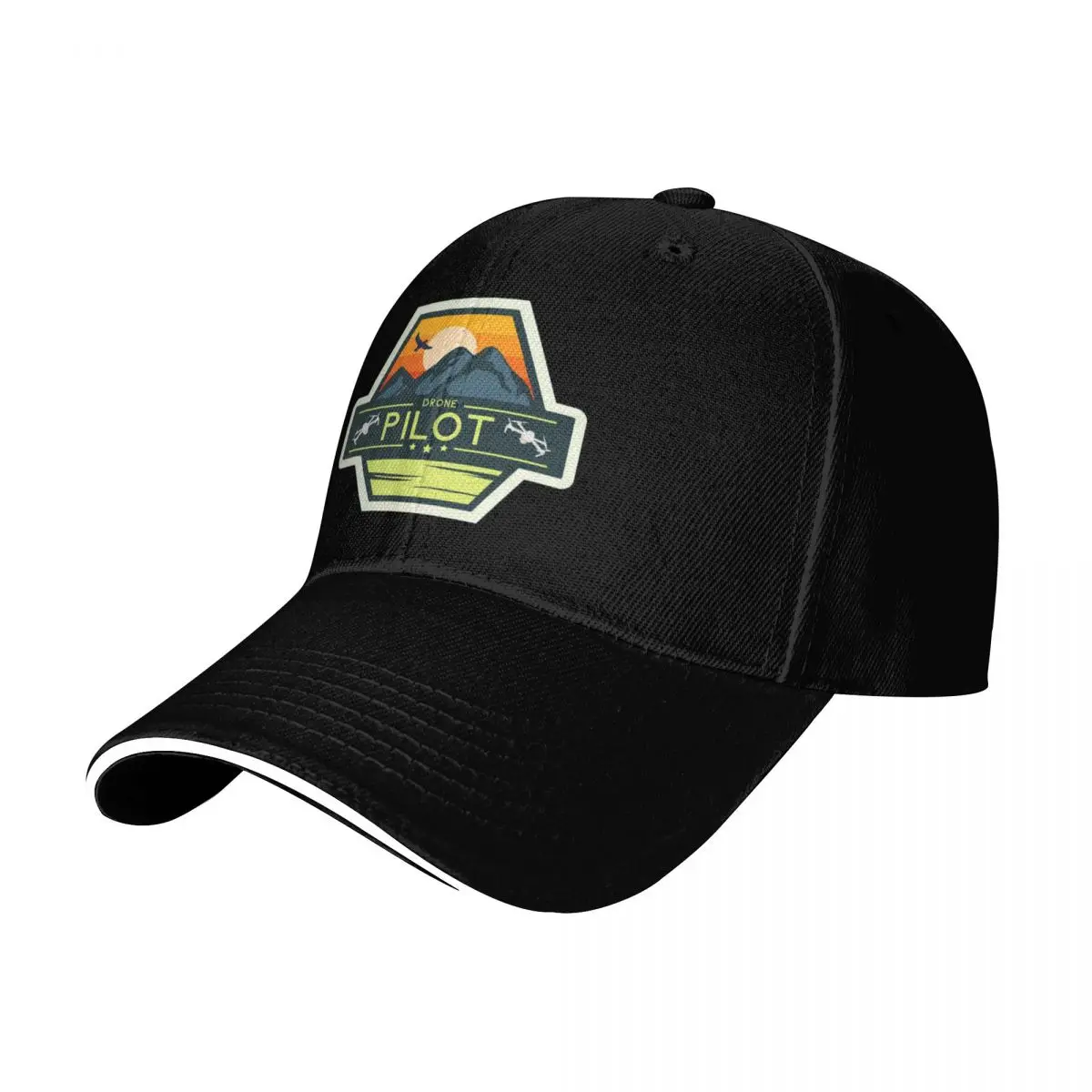 Drone Pilot Logo Baseball Cap Curved Brim Classic Fit Low Profile Unstructured Unisex for Men Women