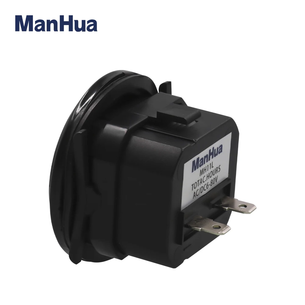 Imagem -04 - Manhua-round Temporizador Impermeável para Veículos a Motor e Caminhão Hour Meter Navio Hour Counter Mh11l ac Dc680v
