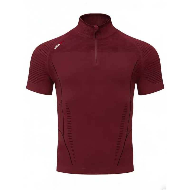 Show Big Fitness Clothes Half Zipper Stand-up Collar Quick-drying Elastic Breathable Repair Gym Casual Versatile Sportswear Men
