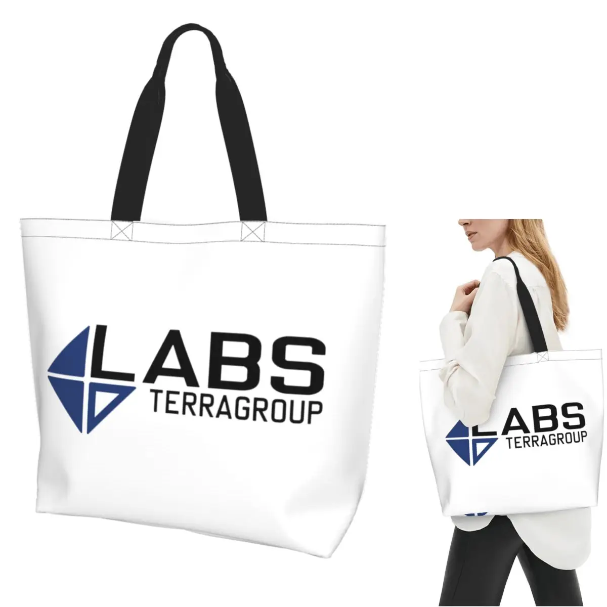 

Escape From Tarkov Labs Terragroup Сумка для покупок Холщовая сумка на плечо большой вместимости Сумка-шоппер для продуктов для женщин