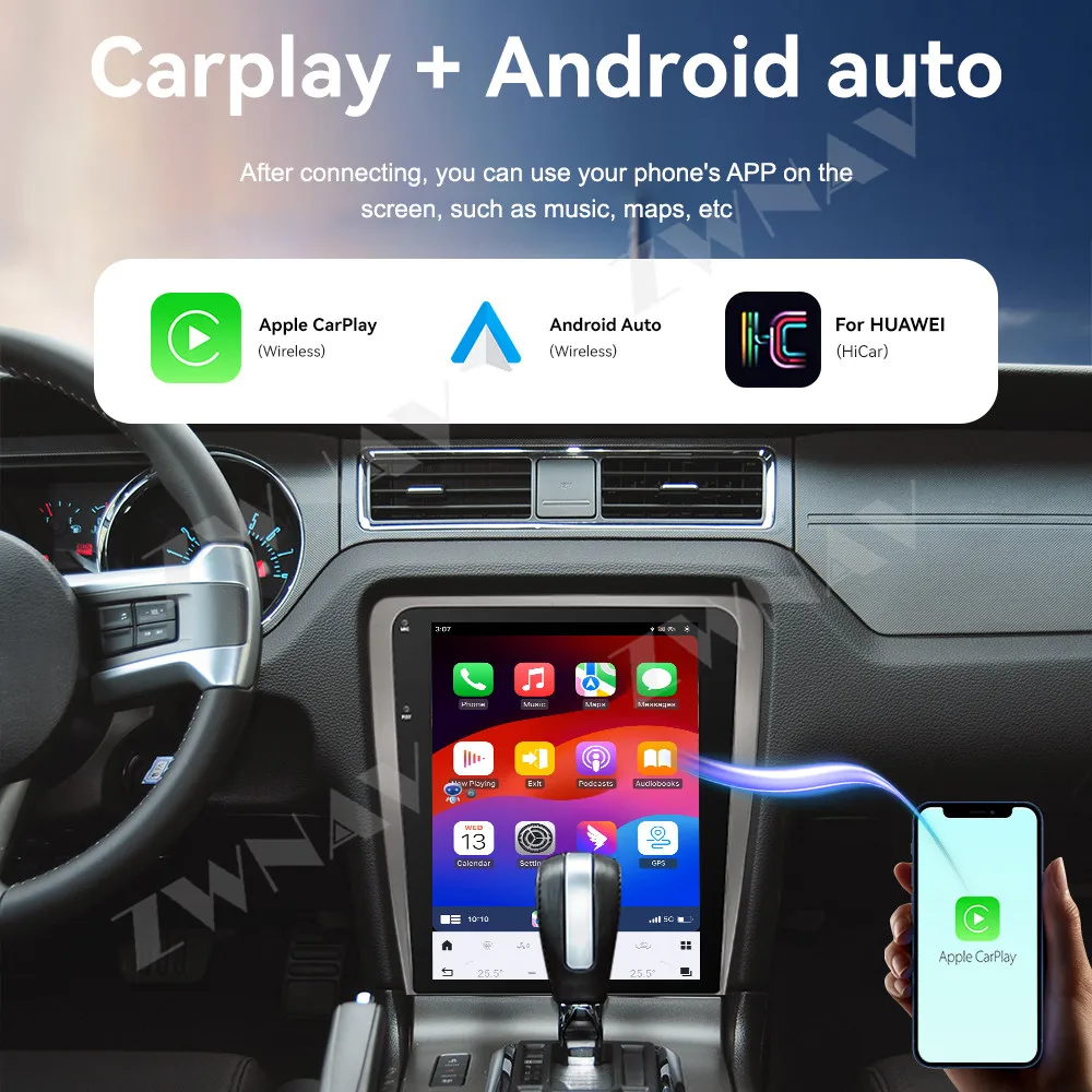 12.1 Inch HD Multimedia Touch Screen For Ford Mustang 2009-2012 Android14 GPS Navigation Carplay Car Multimedia Player Head Unit