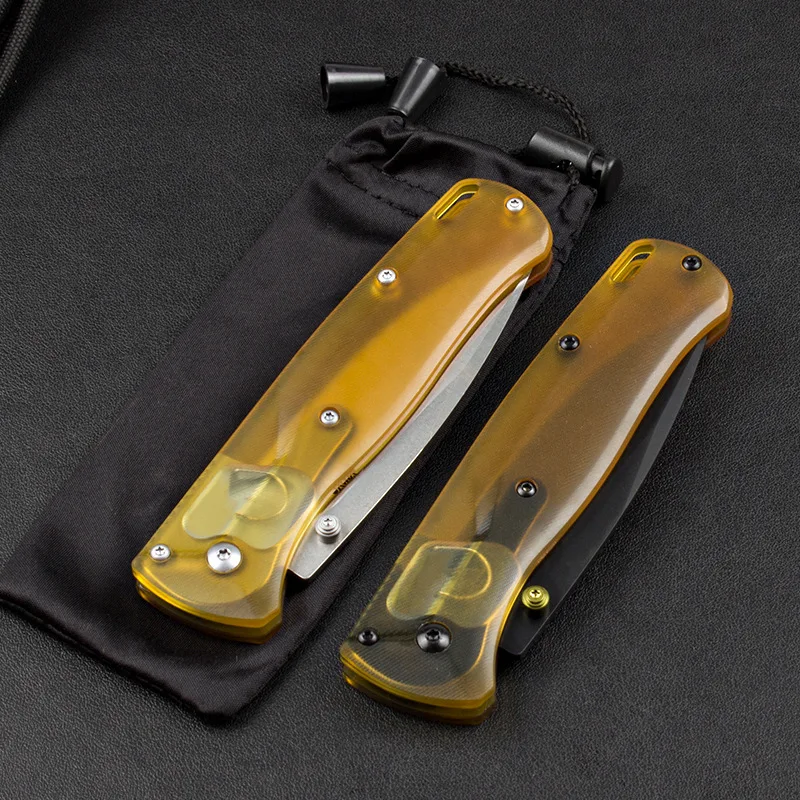 Coltello pieghevole tascabile 535 ad alta durezza Lama S30V Manico PEI Coltelli da campeggio tattici di sopravvivenza Caccia Coltelli da frutta Strumenti EDC
