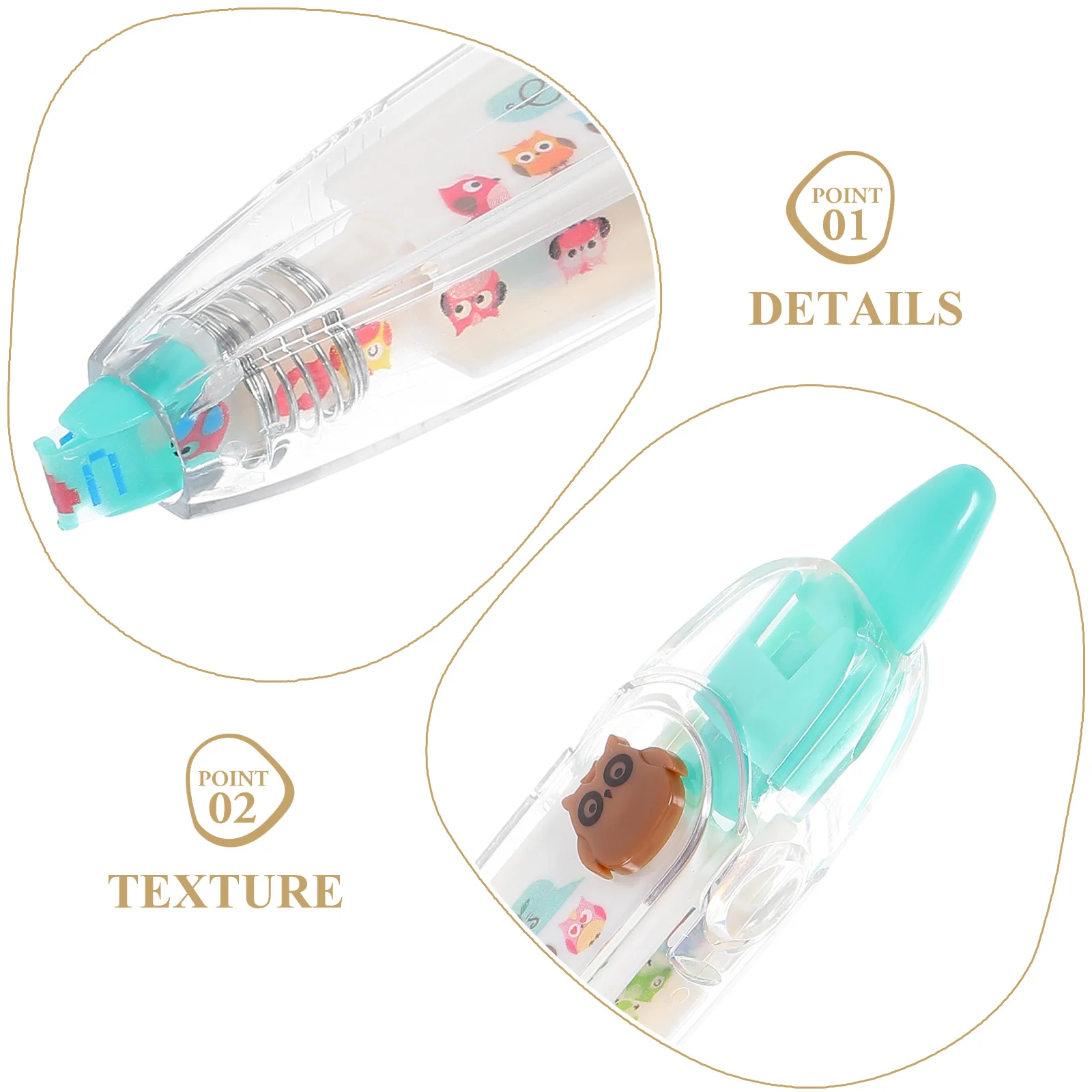 3 Stück CorrectionTape OwlCherryP aPatterns forDIY PlannersNotebooks ResistantPeeling PaperHasar Praktisches HighlightTape