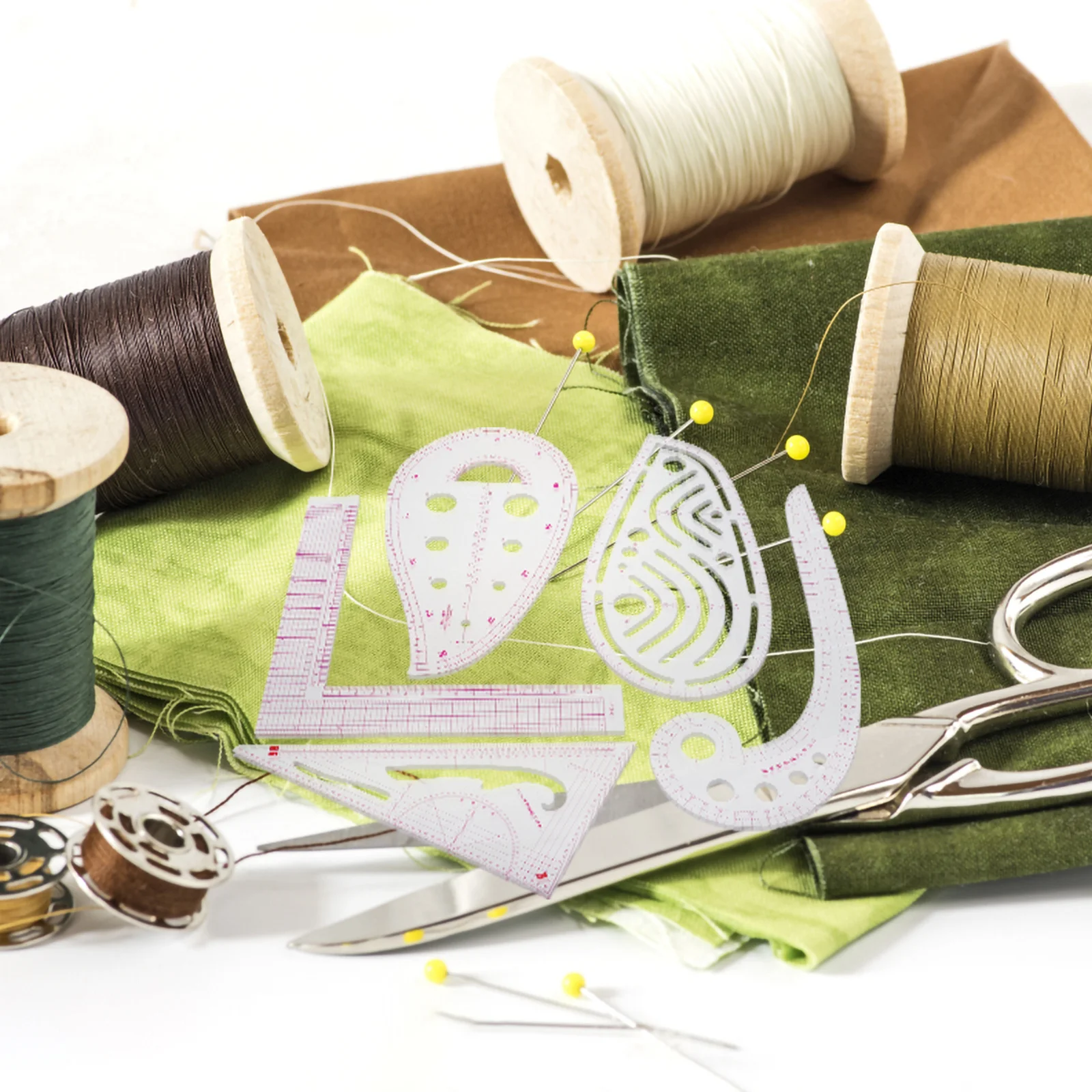 

1 Set Of Multi-Function Sewing Ruler Kit For Clothing Sample Cutting Pattern Making French Curve Tailor Tools Sewing Supplies