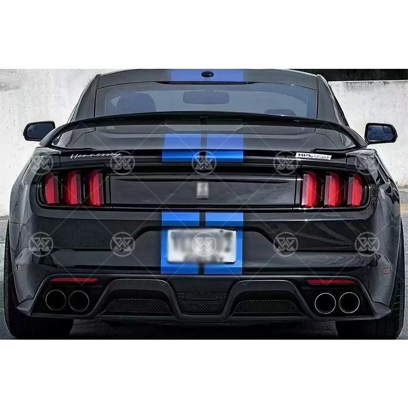 لفورد موستانج GT350 2015-2020 ألياف الكربون الخلفي غطاء صندوق السيارة المفسد التمهيد الشفاه الذيل الجناح الفاصل قطع غيار السيارات الجسم أطقم
