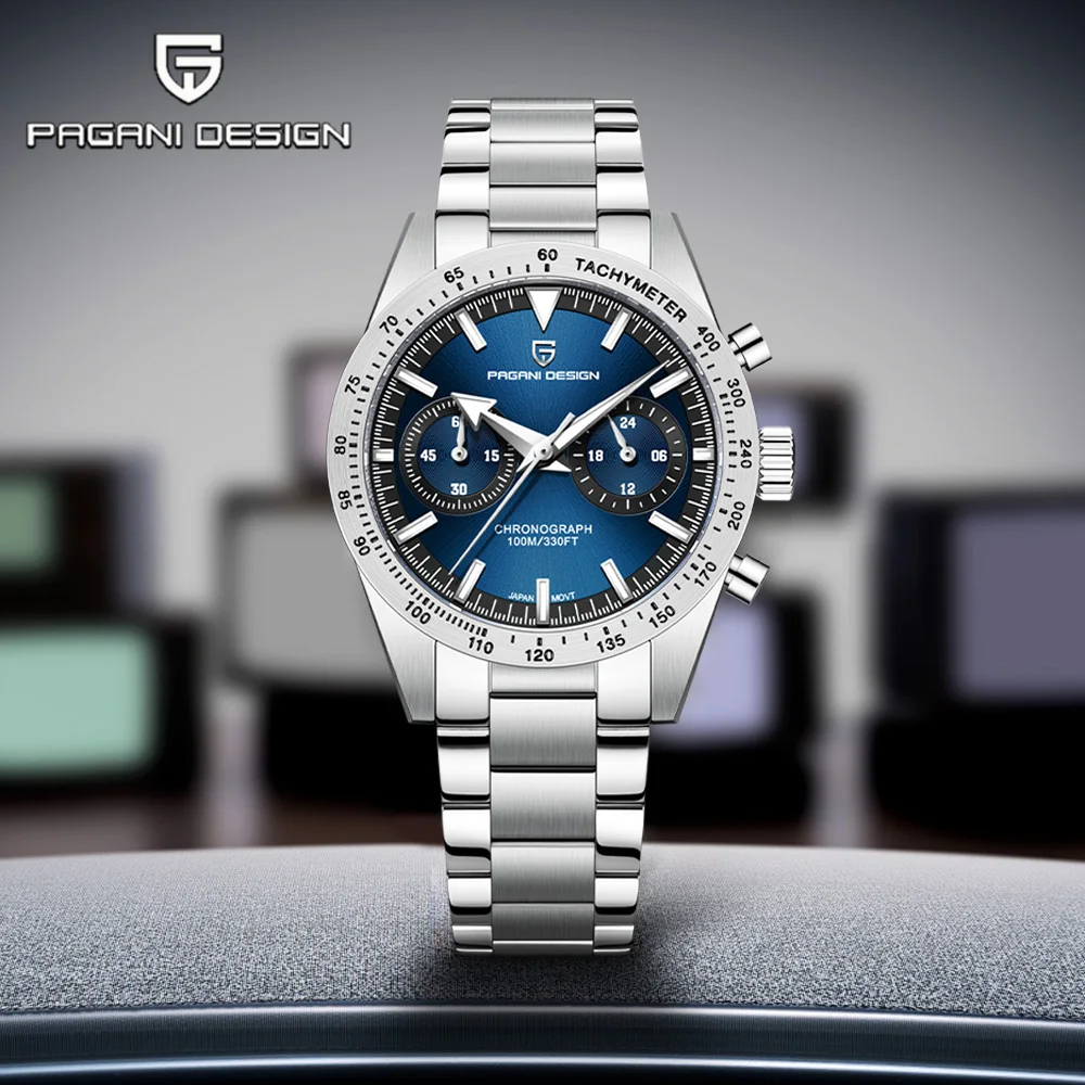 

2025 Pagani дизайн ретро Moon мужские часы лучший модный бренд хронограф кварцевые часы мужские AR сапфировое стекло водонепроницаемые спортивные