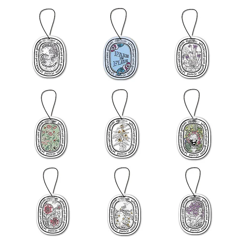 1PCS חדש פרח ריח בושם מטהר אוויר שנמשך ניחוח בושם מפזר רכב תליית קישוטי עבור בית