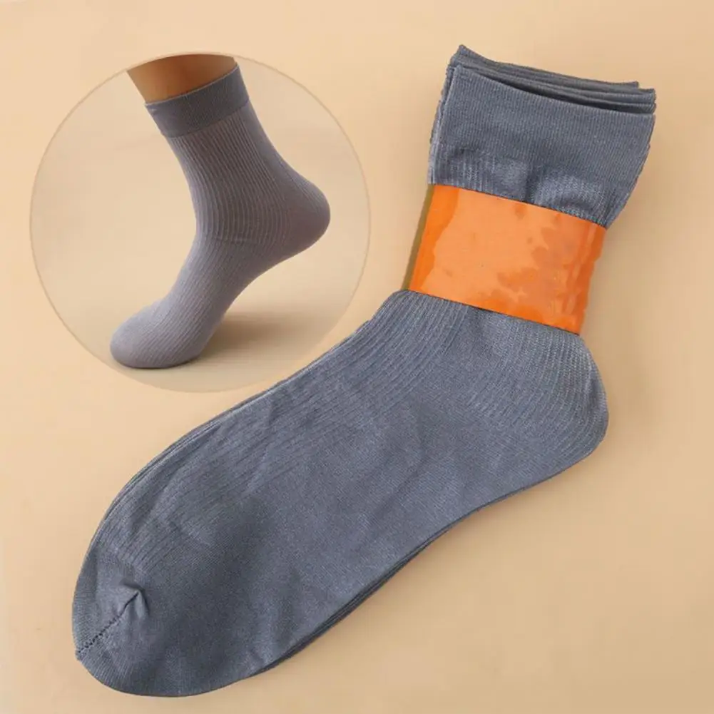 Elastic Socks Strong Wrapping Socks Premium Men's Winter Socks Soft Knitted Warmth Anti-slip Breathable Mid-tube Ankle