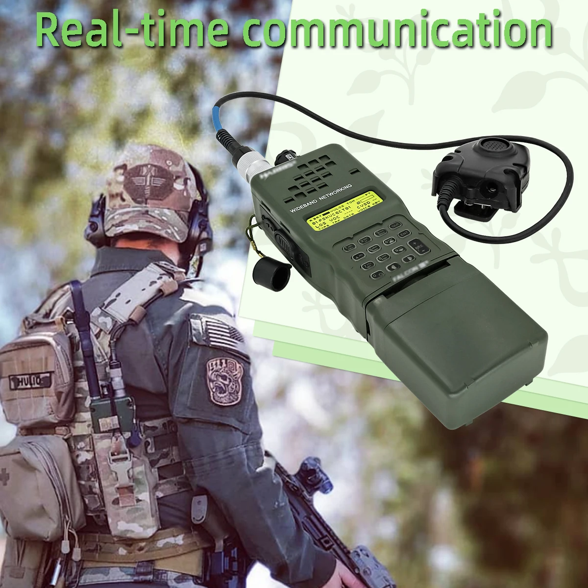 

TAC-SKY Tactical Headset Ptt 6-Pin PTT Adapter and AN /PRC152 152a Walkie-Talkie Virtual Model Military Radio Harris Virtual Box