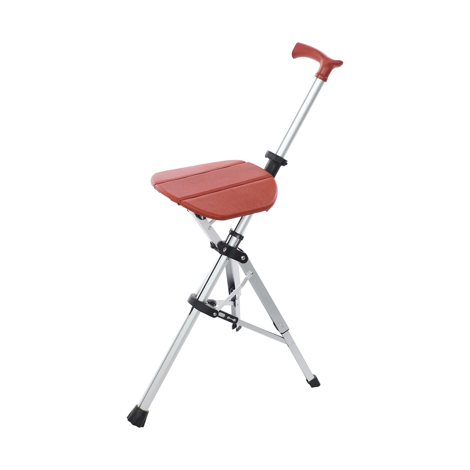 Klappbarer Gehstock mit Sitz, 4,72 Zoll, aus Aluminiumlegierung, Krückenstuhl für ältere Menschen mit Hocker, faltbarer Gehstockstuhl, 264,55 Pfund – Detail 19