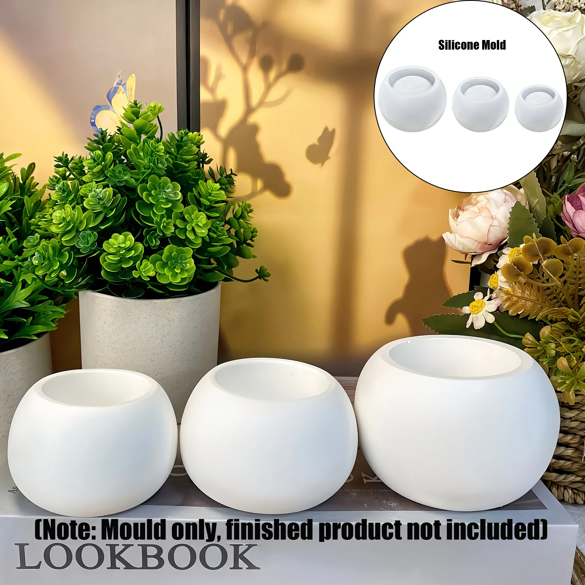 3개입-원형 화분 실리콘 몰드 3가지 사이즈 DIY 다 - Candle Supplies Jars 리뷰 및 가격