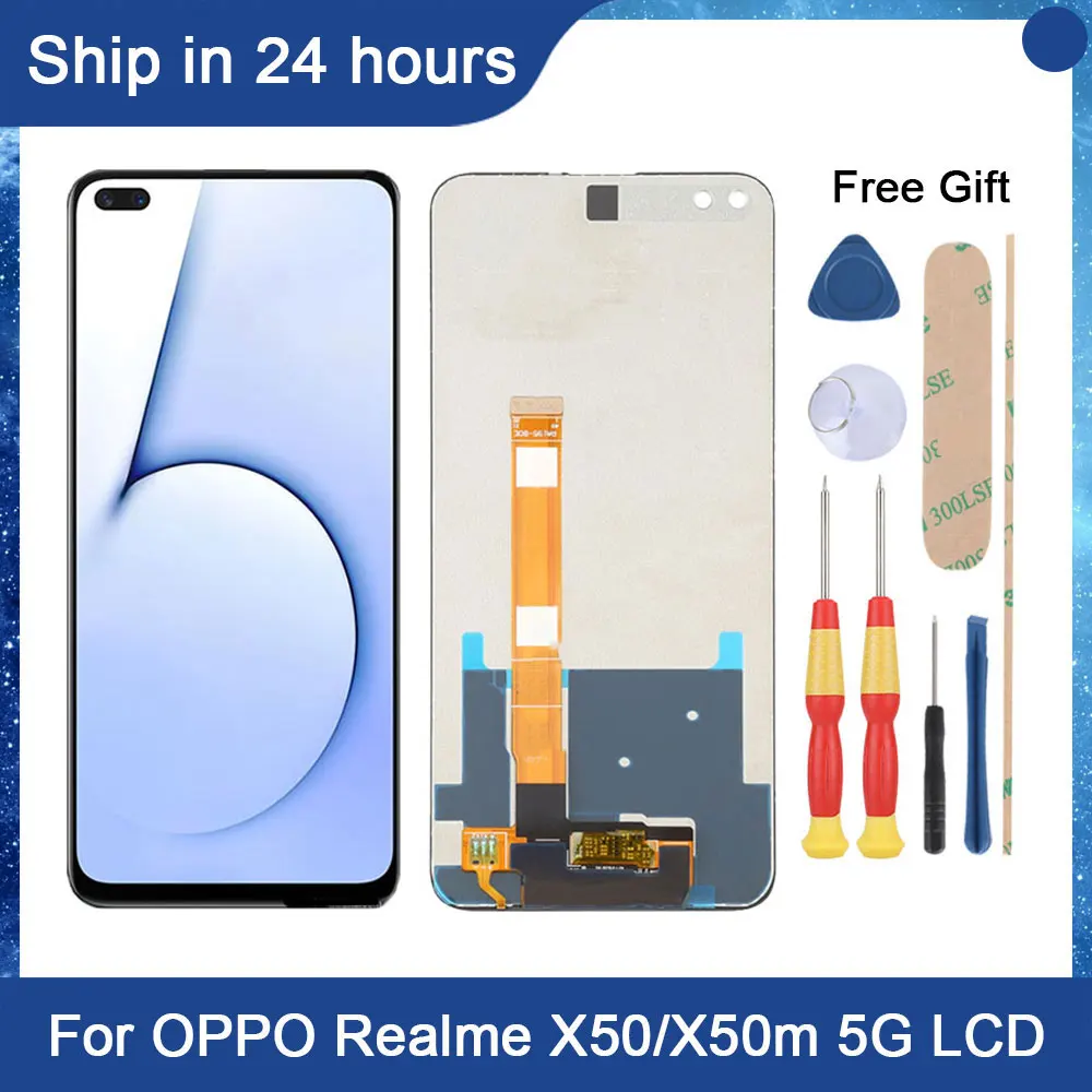 

AiNiCole 6.57" For OPPO Realme X50 5G Global LCD RMX2144 Display Touch Screen Digitizer Assembly For Realme X50m 5G LCD