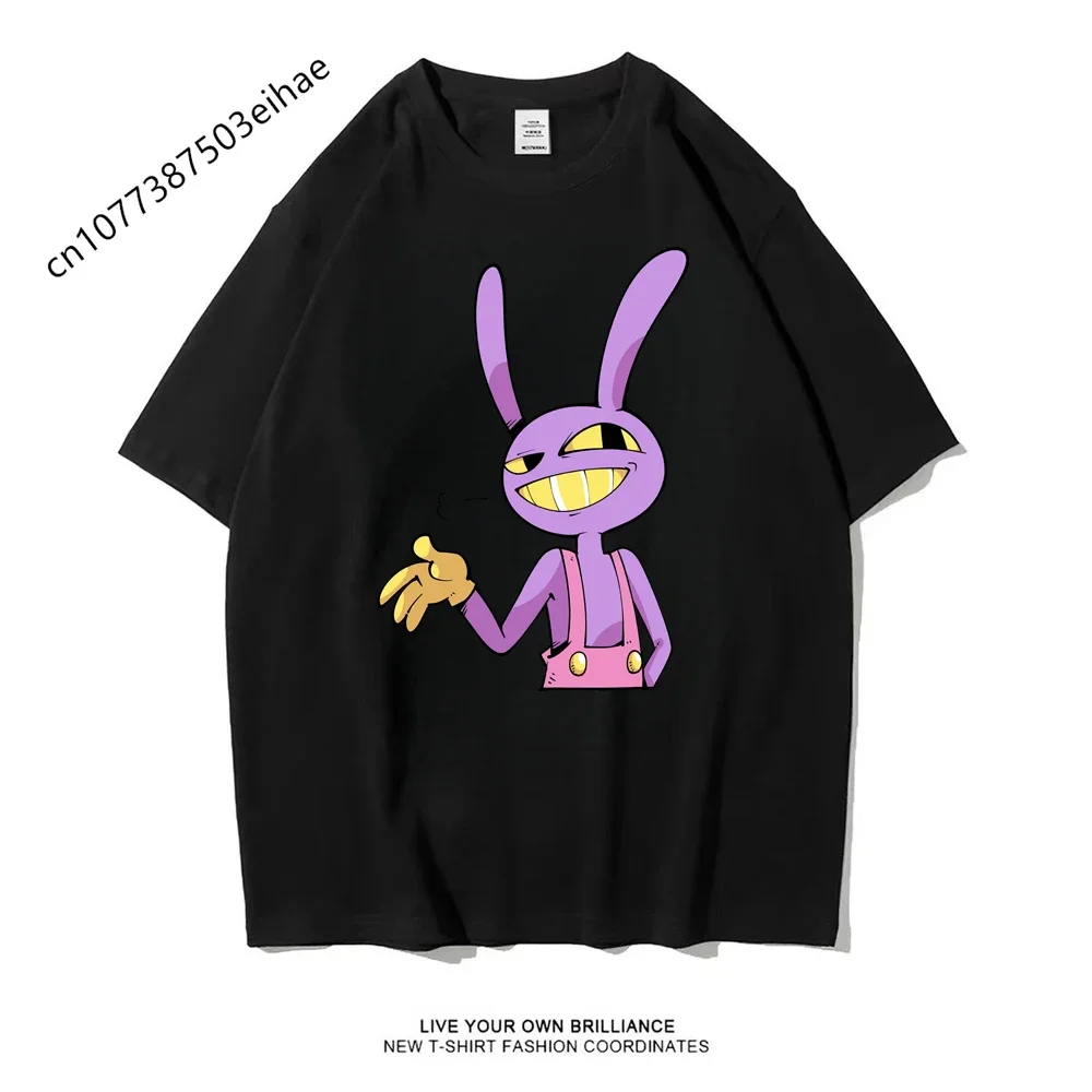 The Amazing Digital Circus Jax T-shirt Men Women Summer 100 Cotton Clothing Cartoon Oversized Short Sleeve Top Streetwear