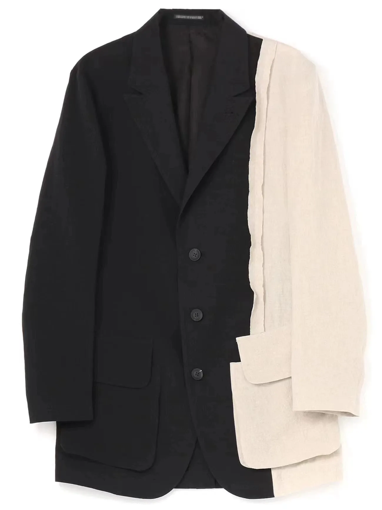 FANDISHI Men's Casual Jacket Autumn Winter Black White Splicing Leisure Style for Men's Clothing