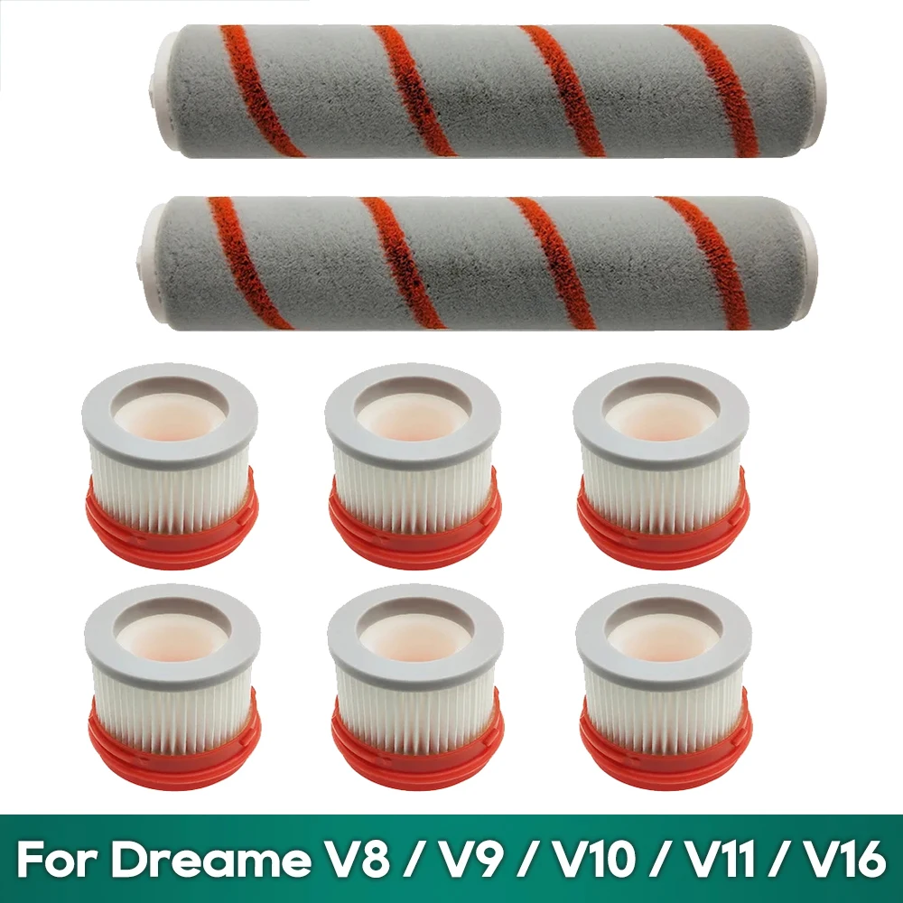 Fit for Xiaomi Dreame V11 V10 V9 V9B V9D V9P V16 V8 Soft Brush Roller Hepa Filter replacement Accessories Kit