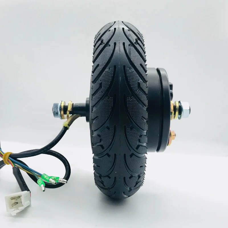 24V36v48v350w Scooter Dolphin Bicycle Motor, Electric Vehicle Motor 8 Inch Solid Tire Drum Brake