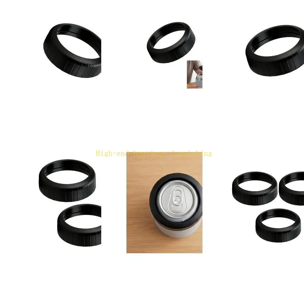 L9NB Plastic Replacement Top Collar for 12Oz Thin Can Coolers Drinkware, Spare Lid Accessory with Grip Texture for Travel and