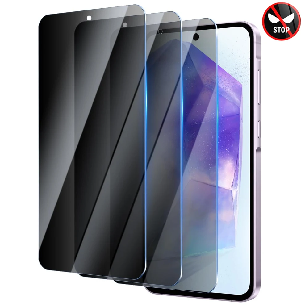 

3 Pcs, Anti-Spy Glass for Samsung A55/A35 Tempered Film A 55 5G Privacy Screen Protector A55 Samsung Galaxy A55 5G Glass A35 5G