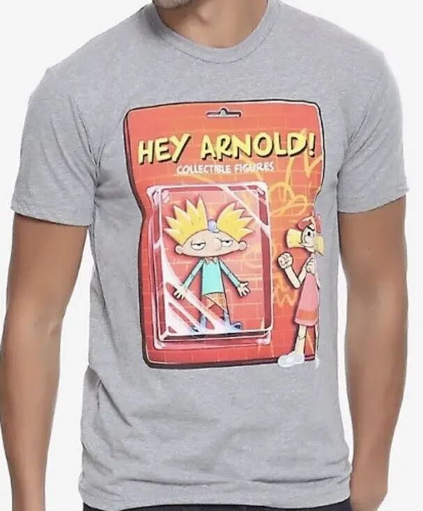 New Men's Hey Arnold! Collector Figure Little Shortman Tshirt XL Figure Helga